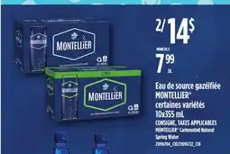 Provigo MONTELLIER CARBONATED NATURAL SPRING WATER offer