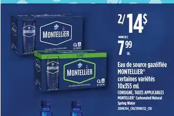 Provigo MONTELLIER CARBONATED NATURAL SPRING WATER offer