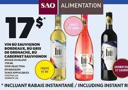 Provigo VIN BÙ SAUVIGNON BORDEAUX, BÙ GRIS DE GRENACHE, BÙ CABERNET SAUVIGNON, 750 ML offer