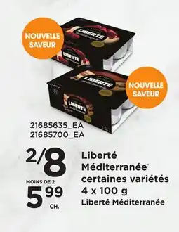 Provigo LIBERTÉ MÉDITERRANÉE , 4 x 100 g offer