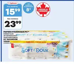 Provigo PC BATHROOM TISSUE, 30=100 ROULEAUX offer
