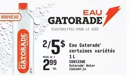 Provigo GATORADE WATER, 1 L offer
