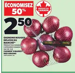 Provigo FARMER'S MARKET RED ONIONS, SAC DE 3 LB offer