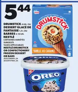 Provigo NESTLÉ DRUMSTICK, 4 UN. OR CONFECTIONERY FROZEN DESSERT, 1,5 L OR BARS, 4-10 UN offer