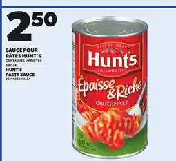 Provigo HUNT'S PASTA SAUCE, 680 ML offer