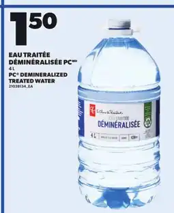 Provigo PC DEMINERALIZED TREATED WATER, 4 L offer