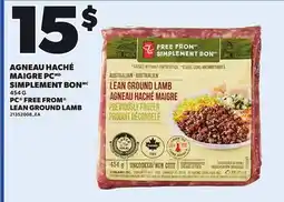 Provigo PC FREE FROM LEAN GROUND LAMB, 454 G offer
