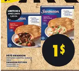 Provigo SWANSON POT PIES,200 G offer