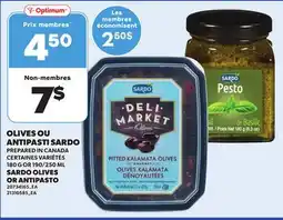 Provigo SARDO OLIVES OR ANTIPASTO, 180 G OR 190/250 ML offer