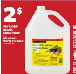 Provigo NO NAME WHITE VINEGAR, 4 L offer