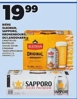 Provigo BIÈRE SLEEMAN, SAPPORO, KRONENBOURG, OU LANDSHARK, 12X330/355 ML offer