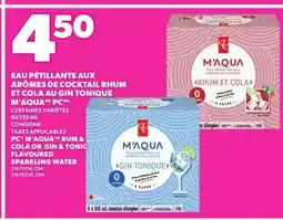 Provigo PC M'AQUA RUM & COLA OR GIN & TONIC FLAVOURED SPARKLING WATER, 6X355 ML offer
