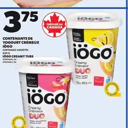 Provigo IÖGO CREAMY TUBS, 650 G offer