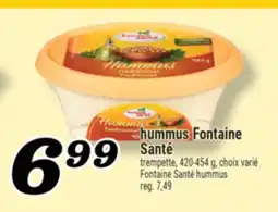 Marché Richelieu HUMMUS FONTAINE SANTÉ | FONTAINE SANTÉ HUMMUS offer