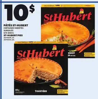 Provigo ST-HUBERT PIES, 675-800 G offer