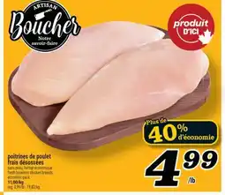 Marché Richelieu POITRINES DE POULET FRAIS DÉSOSSÉES | FRESH BONELESS CHICKEN BREASTS offer