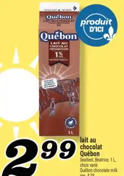 Marché Richelieu LAIT AU CHOCOLAT QUÉBON | QUÉBON CHOCOLATE MILK offer