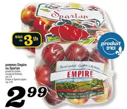 Marché Richelieu POMMES EMPIRE OU SPARTAN | EMPIRE OR SPARTAN APPLES offer