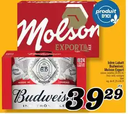 Marché Richelieu BIÈRE LABATT BUDWEISER, MOLSON EXPORT | BUDWEISER, MOLSON EXPORT BEER offer