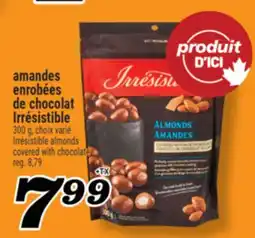 Marché Richelieu AMANDES ENROBÉES DE CHOCOLAT IRRÉSISTIBLE | IRRÉSISTIBLE ALMONDS COVERED WITH CHOCOLATE offer