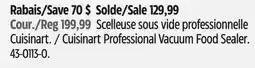 Canadian Tire Cuisinart Professional Vacuum Food Sealer offer