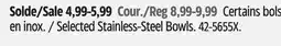 Canadian Tire Selected Stainless-Steel Bowls offer