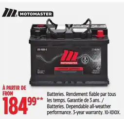 Canadian Tire Motomaster Dependable all-weather performance. 3-year warrant offer