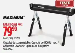Canadian Tire Maximum Adjustable Sawhorse. Up to 1300-lb capacity offer