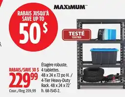Canadian Tire MAXIMUM 4-Tier Heavy-Duty Rack offer