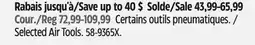 Canadian Tire MAXIMUM Selected Air Tools offer