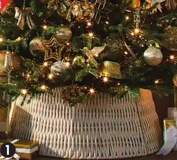 Canadian Tire Canvas White and Gold Fabric Tree Collar offer