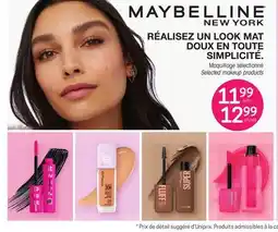 Uniprix MAYBELLINE NEW YORK Maquillage sélectionné/Selected makeup products offer