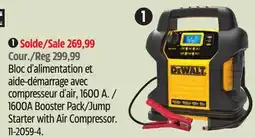Canadian Tire Dewalt 1600A Booster Pack/Jump Starter with Air Compressor offer