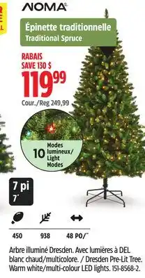 Canadian Tire Noma Dresden Pre-Lit Tree offer