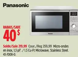 Canadian Tire Panasonic 1.3 Cu-Ft Microwave offer