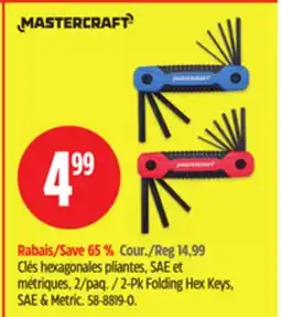 Canadian Tire Mastercraft 2-pk Folding Hex Keys offer