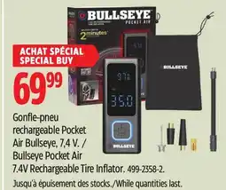 Canadian Tire Bullseye Pocket Air 7.4V Rechargeable Tire Inflator offer