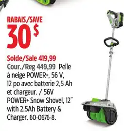 Canadian Tire EGO 56V POWER* Snow Shovel offer