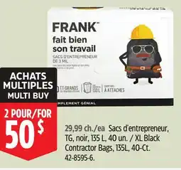 Canadian Tire Frank XL Black Contractor Bags offer