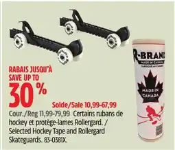 Canadian Tire Renfrew Selected Hockey Tape and Rollergard Skateguards offer