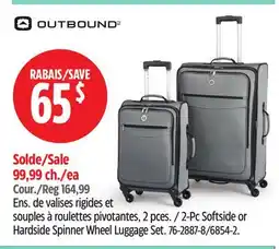 Canadian Tire Outbound 2-Pc Softside or Hardside Spinner Wheel Luggage Set offer