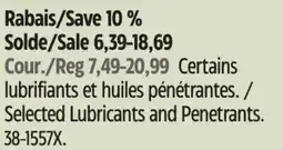 Canadian Tire WD-40 EZ Selected Lubricants and Penetrants offer