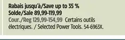 Canadian Tire Maximum Selected Power Tools offer