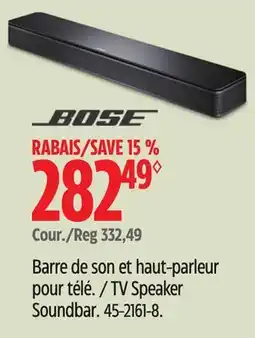 Canadian Tire BOSE TV Speaker Soundbar offer