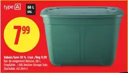 Canadian Tire type A 68L Restore Storage Tote. Stackable offer