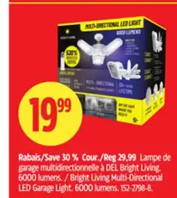 Canadian Tire Bright Living Multi-Directional LED Garage Light offer