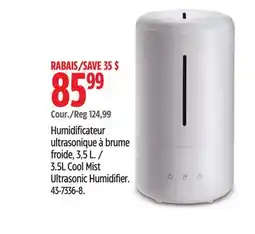 Canadian Tire NOMA 3.5L Cool Mist Ultrasonic Humidifier offer