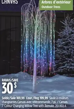 Canadian Tire Canvas 7´ Colour Changing Willow Tree with Remote offer