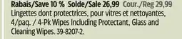 Canadian Tire Armor All 4-Pk Wipes Including Protectant, Glass and Cleaning Wipes offer