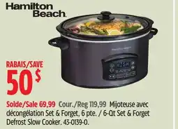Canadian Tire Hamilton 6-Qt Set & Forget Defrost Slow Cooker offer
